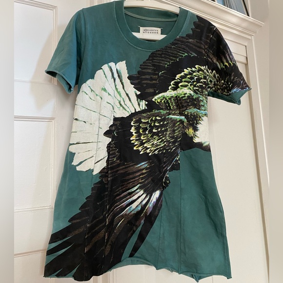 Rare Maison Margiela fitted t-shirt with bird print, size medium - Picture 2 of 8